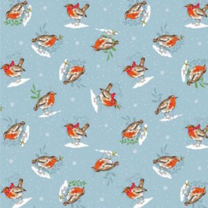 Nutex Christmas Winter Wondeland Robins by Sue Wheeler