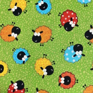 Nutex Happy Sheep Childrens novelty cotton fabric