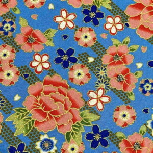 Nutex Japanese Metallic Rose Fabric