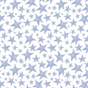 P and B Textiles Sleepy Sloth Stars Blue 100% cotton Fabric