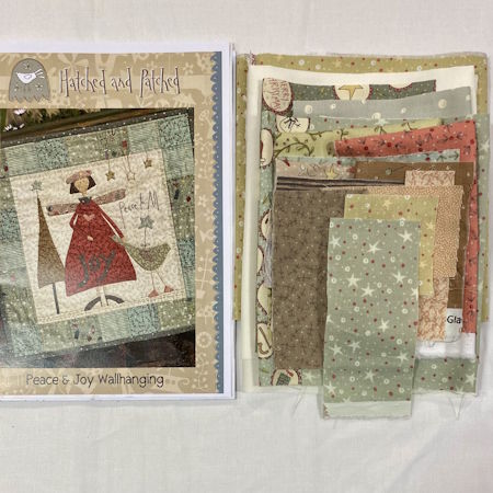 Peace and Joy Wallhanging fabric kit and pattern by Hatched and Patched