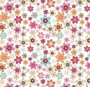 Poppie Cotton Calico Cowgirls Cowgirl Meadow White