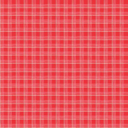 Poppie cotton Oh What Fun Christmas Fabric Range Red Plaid