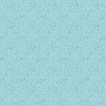 Poppie Cotton Blue flowers on a blue fabric background