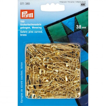 Prym Gold Curved 38mm safety pins