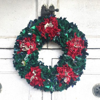 Ragged Life Shaggy Wreath class at Poppy Patch