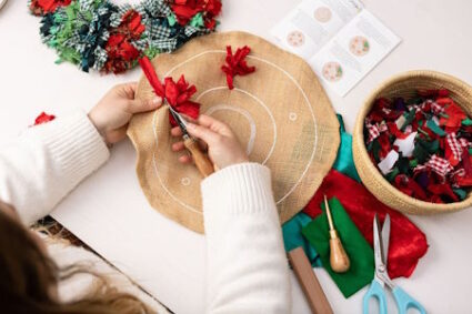 Shaggy Wreath workshop at Poppy Patch with Ragged Life