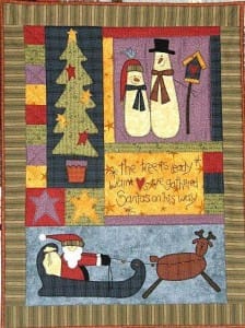 The Birdhouse Ready for Christmas applique wall hanging or mini quilt pattern