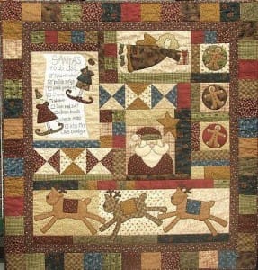 The Birdhouse Santa’s Helpers Christmas wall Hanging quilt pattern