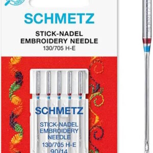 Schmetz Embroidery Sewing Machine Needles packet of 5