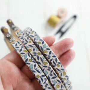 Stitchkits Crafts 8" Embroidery Hoop covered with Tana Lawn