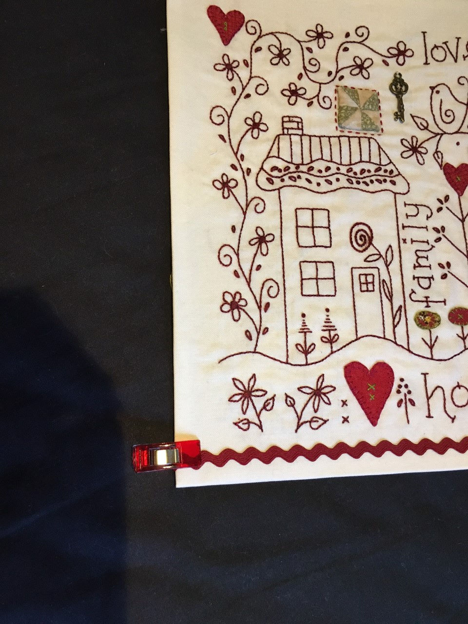 Love Family Home wall hanging designed by Gail Pan and made by Tracy Balsden 7