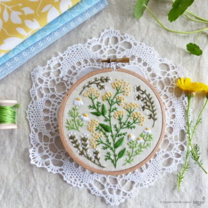 Tamar Nahir Yanai Green Garden Circle Embroidery Kit