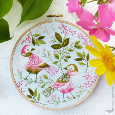Tamar Nahir Yanai Love Birds Circle Embroidery Kit