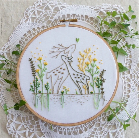 Tamar Nahir Yanai Love Story Circle Embroidery Kit