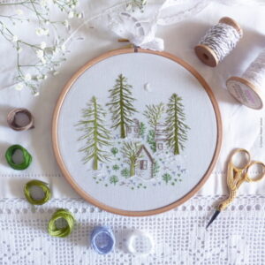 Tamar Nahir Yanai Snowy Night Circle Embroidery Kit