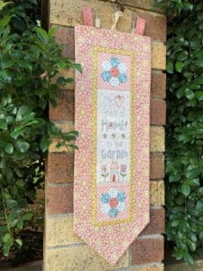 The Birdhouse At Home in the Garden Wall Hanging Pattern by Natalie Bird