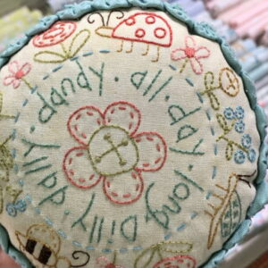 The Birdhouse Dilly Dally round Pincushion Pattern by Natalie Bird