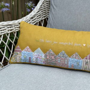 The Birdhouse Love Brings You Home applique Cushion Pattern by Natalie bird