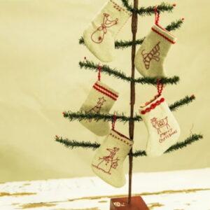 The Birdhouse Mini Merry Christmas stocking Pattern by Natalie Bird