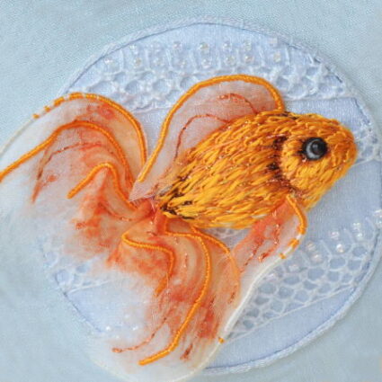 Goldfish Stumpwork Kit by Helen Richman