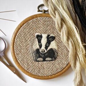 The Bluebird Embroidery Company Thread Painting in Badger Kit by Helen Richman
