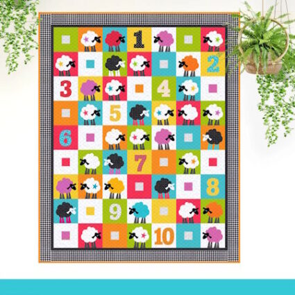 The Red Boot Company Counting Sheep Applique Quilt Pattern