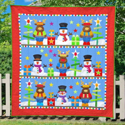 The Red Boot Quilt Company Frosty's Christmas Applique Quilt Pattern