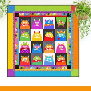 The Red Boot quilt Company Furry Little Monster Novelty Applique Quilt Pattern
