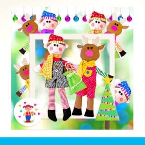 The Red Boot Company Kristy the elf and Robin the reindeer Soft Toy Pattern