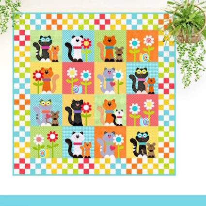 The Red Boot Company Pretty Little Kitties Novelty Applique Quilt Pattern