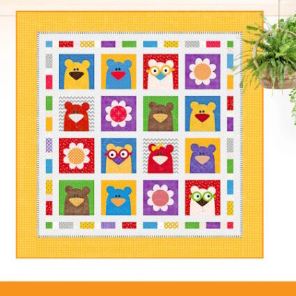 The Red Boot Company The Bumble Bears Applique Quilt Pattern