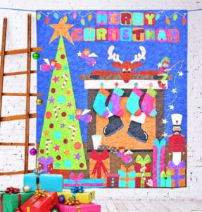 The Red Boot quilt Company Merry and Bright Christmas Quilt Pattern By Antonie Alexander