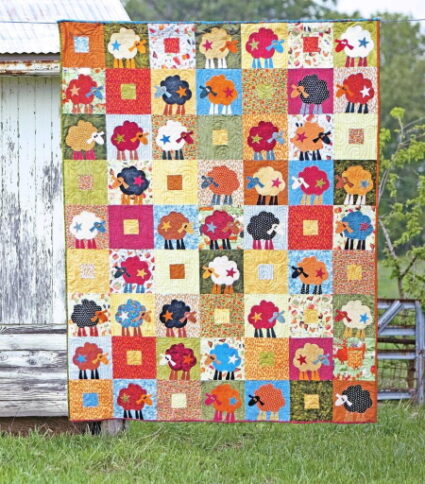 The Red Boot quilt Company Scrap Bin Sheep Quilt Pattern By Antonie Alexander