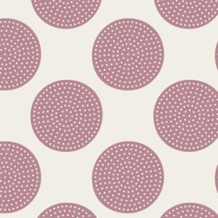 Tilda Classic Basics Dottie Dot Pink Large pink dots on a cream fabric background