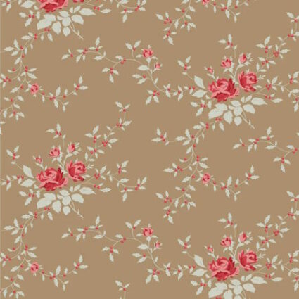 Tilda Merry Little Christmas Noel Taupe Cotton Fabric