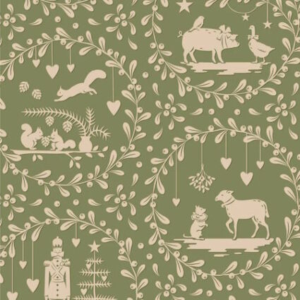 Tilda Merry Little Christmas Paperscenes Artichoke Green