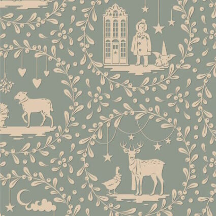Tilda Merry Little Christmas Paperscenes Duck egg blue