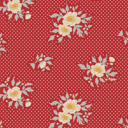 Tilda Merry Little Christmas Joy Red Cotton fabric