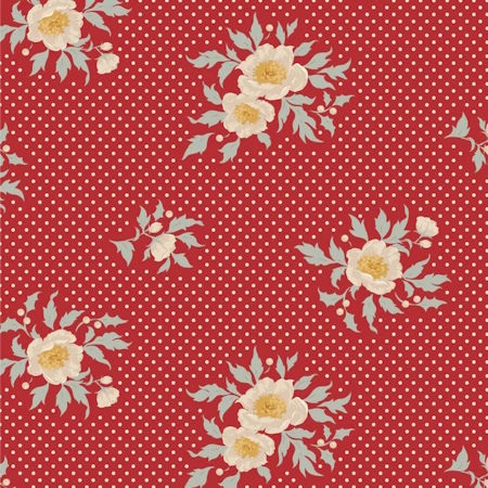 Tilda Merry Little Christmas Joy Red Cotton fabric