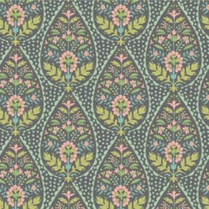 Tilda Sanctuary Adina Greygreen cotton fabric