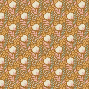 Tilda Sanctuary Cottonfield Ochre Cotton Fabric