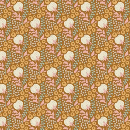 Tilda Sanctuary Cottonfield Ochre Cotton Fabric