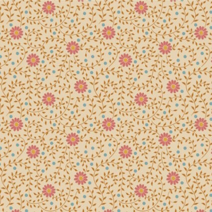 Tilda Sanctuary Daisy Dream Tan Cotton Fabric