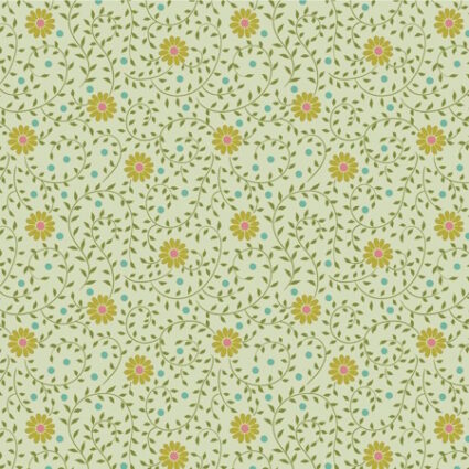 Tilda Sanctuary Daisy dream Pistachio cotton fabric