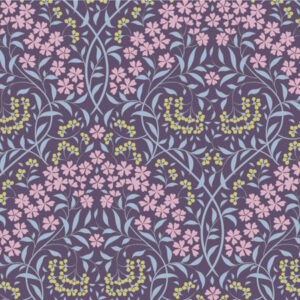 Tilda Sanctuary Larissa Eggplant Cotton Fabric