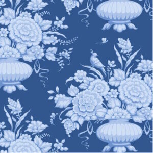 Tilda Something Blue Afina Denim Blue Cotton Fabric