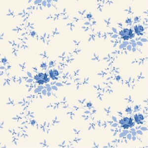 Tilda Something Blue Noel Blue cotton fabric