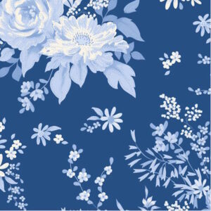 Tilda Something Blue Wildgarden Night cotton fabric