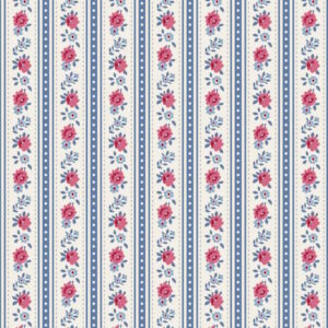 Tilda Village Life Agnes Blue Cotton Fabric